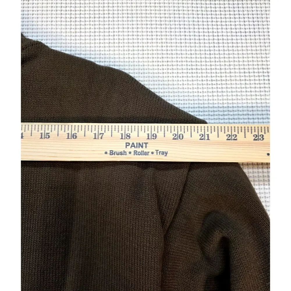 VTG US Military DSCP Brown 5 Button Henley Sweater Large Garrison NWT Deadstock